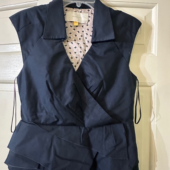 Leifsdottir Sleeveless Navy Tiered Dress, Size 6, Excellent Condition - Picture 2 of 3